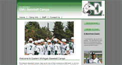 Desktop Screenshot of emubaseballcamps.com